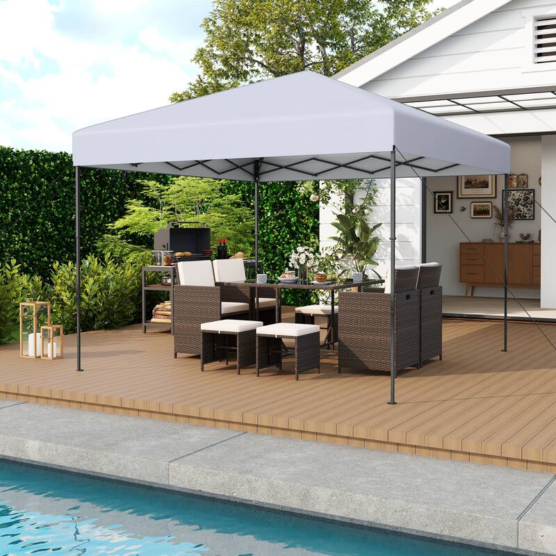 Gymax 10 X 10 FT Pop up Canopy Tent w/ Portable Carrying Bag 8 Stakes