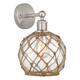Option Clear Glass with Brown Rope / Brushed Satin Nickel