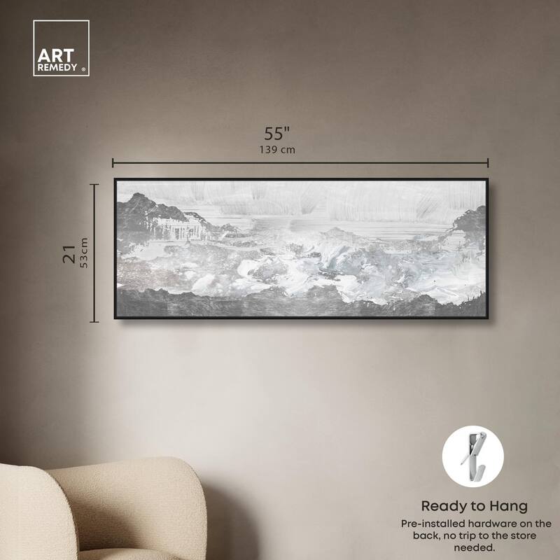 Inspired Neutral Morning Panoramic Canvas by Art Remedy