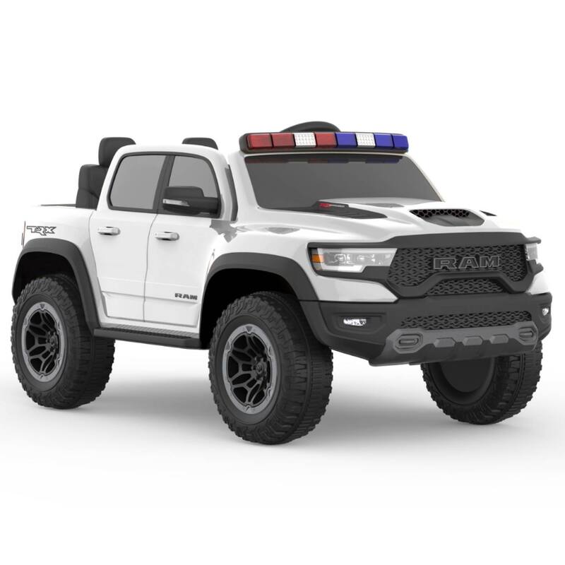 12V Electric Kids Ride On Truck Car, Licensed RAM Car for Kids Best Gift - White