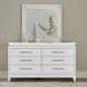 Option Dresser & Mirror - Pearl White & Rhinestone