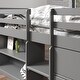 preview thumbnail 5 of 6, Twin Size Solid Wood Loft Bed with Storage and Fence for Kids, Boys and Girls, Bedroom