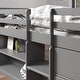 preview thumbnail 5 of 6, Twin Size Solid Wood Loft Bed with Storage and Fence