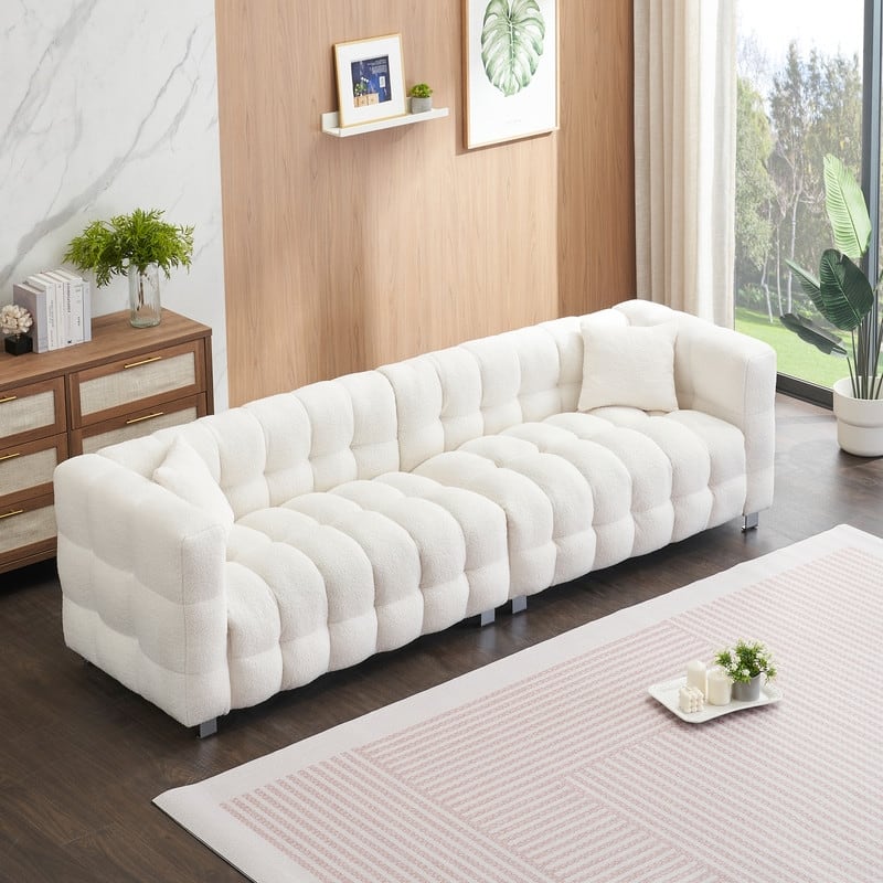 102'' Velvet Sofa Large Sofa（New）