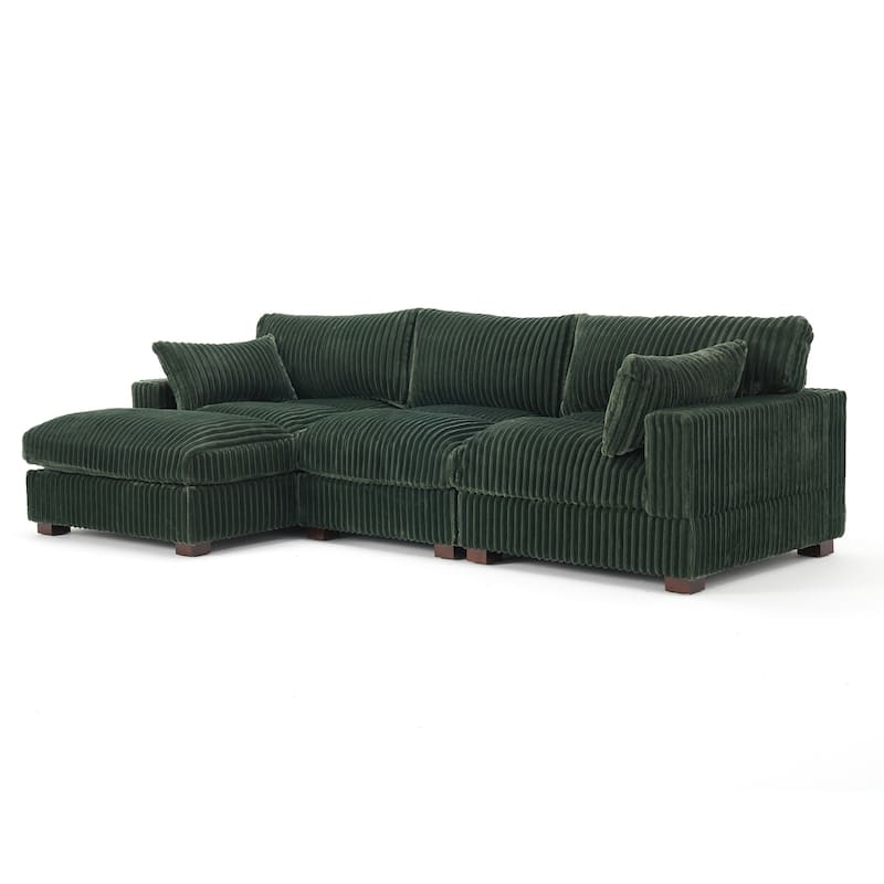 Oversized Plush Modular Sectional Sofa Set L Shaped Couch