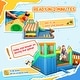preview thumbnail 7 of 7, Qaba Inflatable Bounce House with Water Slide and Large Splash Pool, 8 in 1 Bouncy Water Park with 680W High Power Blower