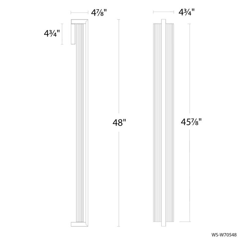Krimp 36in LED Outdoor Wall Light 3000K in Black