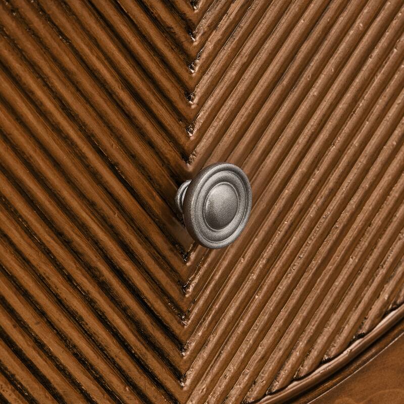 52 Inch Fluted Wood Console Table with 3 Drawers and Solid Wood Legs for Living Room Entryway Decor