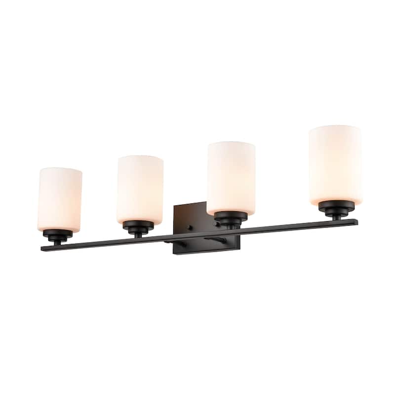 Millennium Lighting Durham Metal 4 Light Vanity Light with Frosted Glass Shades
