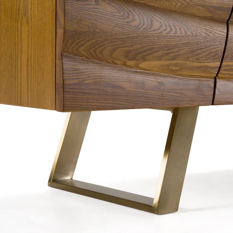 Modrest Finley Mid-Century Walnut & Gold Buffet