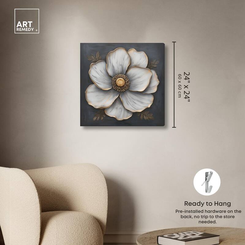 Sculpted Sepals II Canvas by Art Remedy, Gallery Wrapped