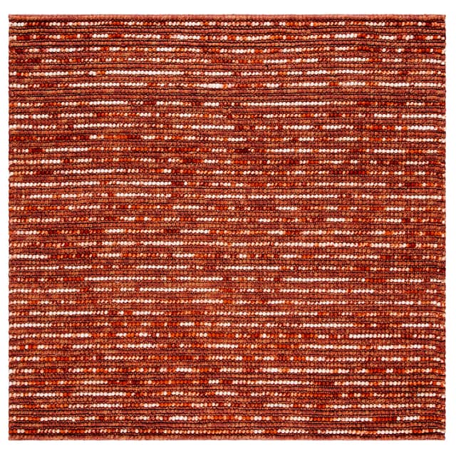 SAFAVIEH Handmade Bohemian Ramona Jute & Wool Area Rug - 6' x 6' Square - Rust/Multi