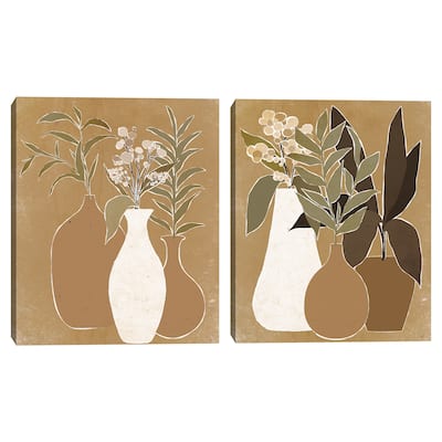 Simple Greens I Light, Simple Greens II Light by Belle Maison Canvas Art Prints