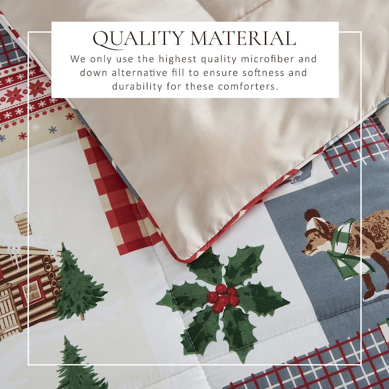 Linery & Co. All-Season Printed Down Alternative Comforter Set