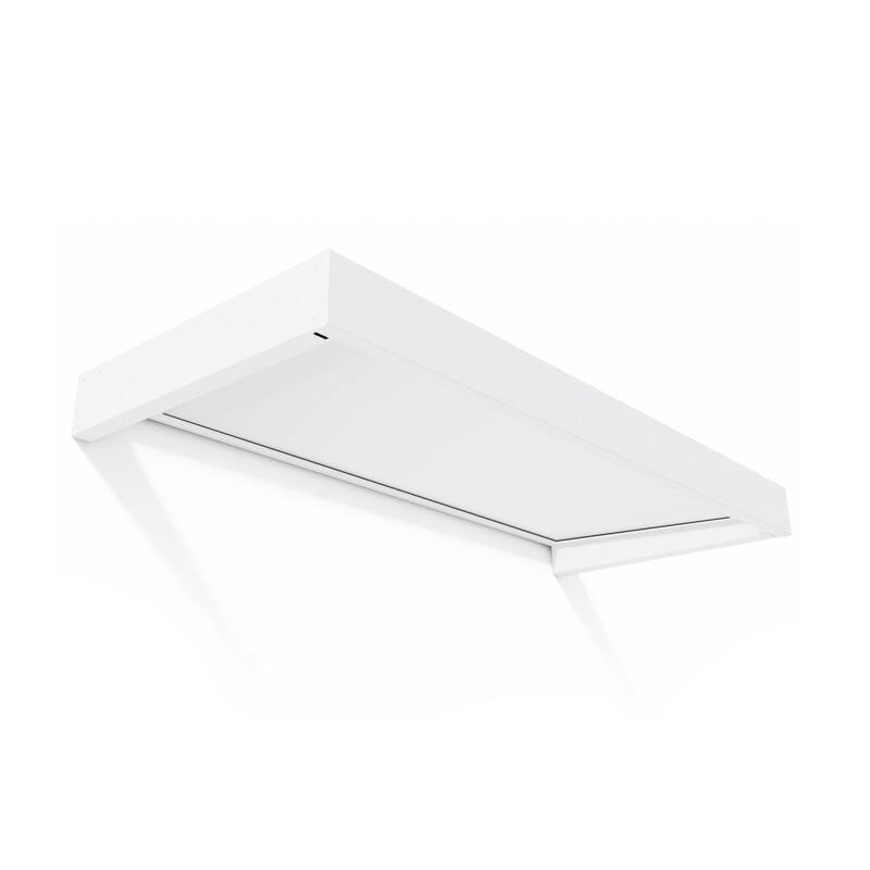 Sophia 3 ft. White Structure / White Opal Panel Door and Window Awning