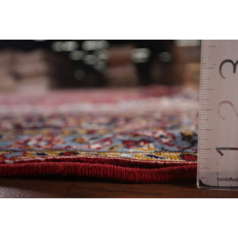 Traditional Red Kashan Turkish Area Rug Oriental Machine Made Carpet - 9'8" x 12'5"