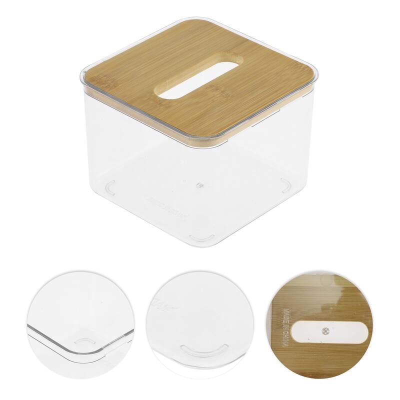 1 Pcs Convenient Small Square Tissue Box Holder for Living Room Table