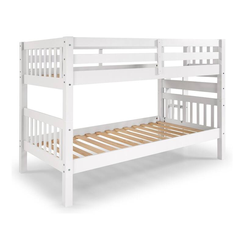 Taylor & Olive Trillium Twin over Twin Bunk Bed with Ladder, 2 Drawers