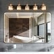 preview thumbnail 33 of 37, Chrome/ Black/ Gold Modern Over Mirror Crystal Bathroom Restroom Wall Lighting Fixtures Bath Lights Vanity Light