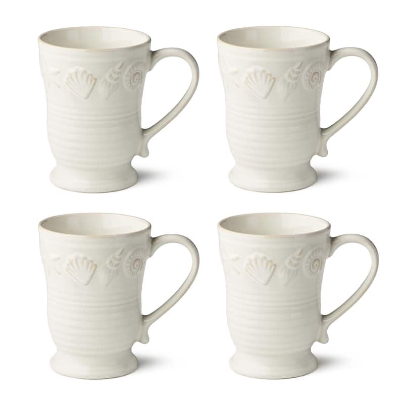 Certified International Coastline 18 oz. Mugs, Set of 4