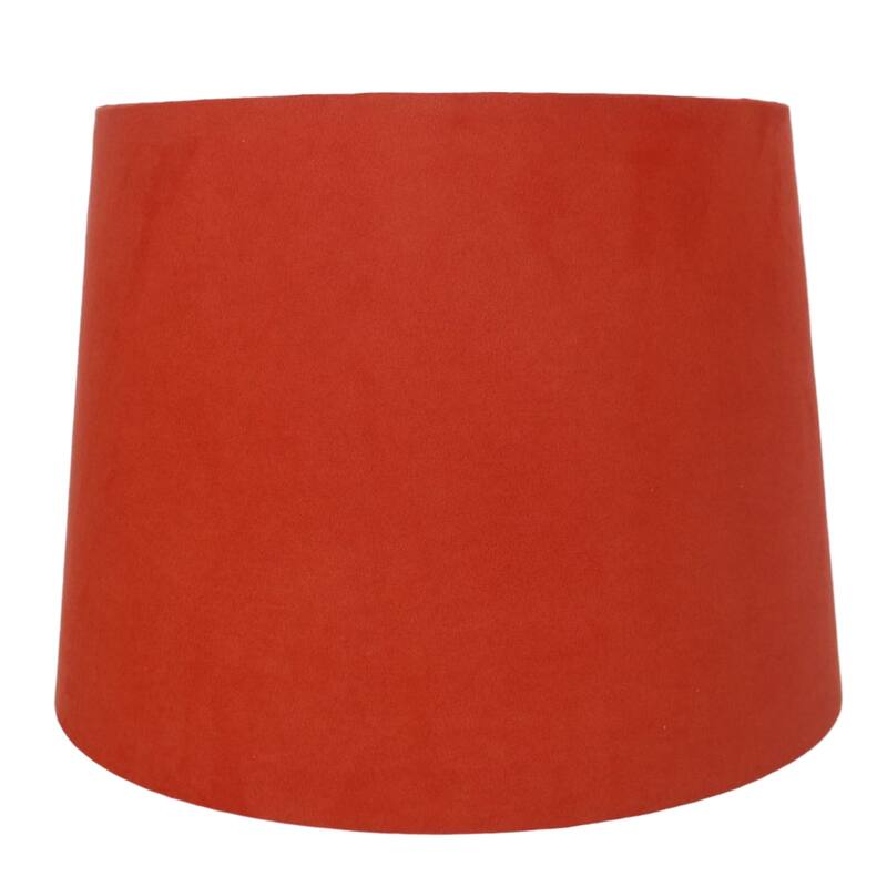 Suede Hardback Lamp Shade, 12" Top, 14" Bottom, 10" Slant - Salmon