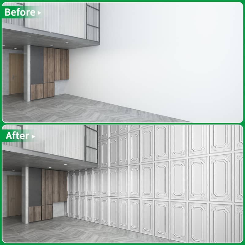 Art3d 12-Pack 24"x48" PVC 3D Wall Panel & Drop Ceiling Tiles, Cover 96 Sq.Ft.