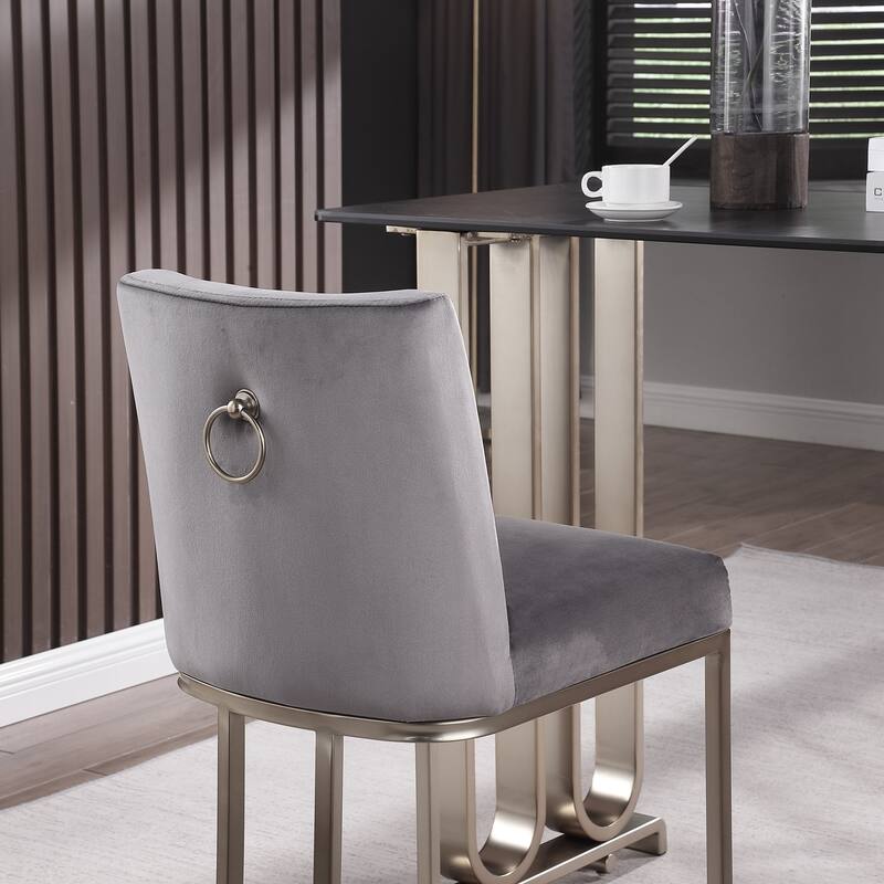 Counter Height 26" Bar Stools with Back, Gold Brushed Barstools