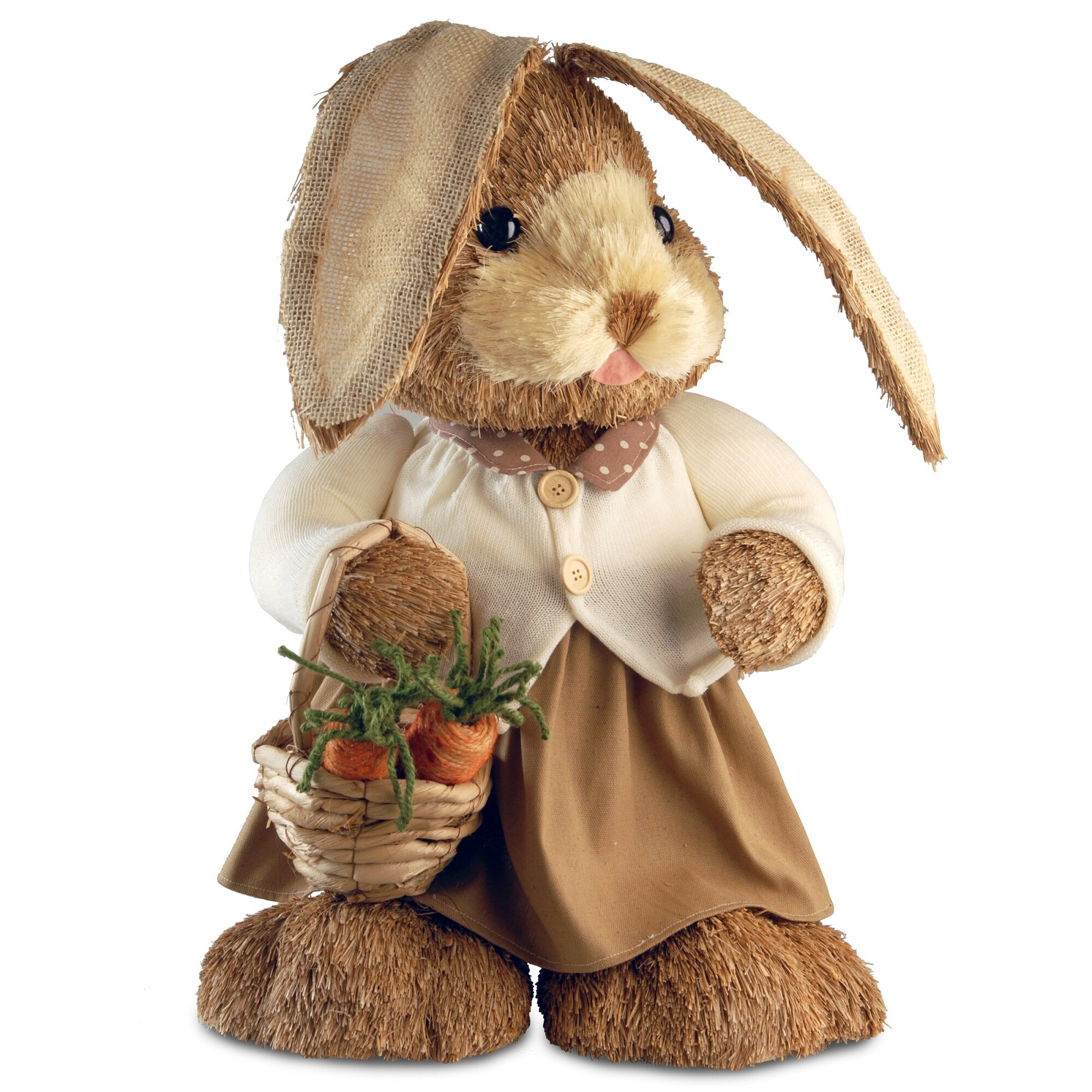 36 Brown Floppy Ear Easter Bunny Rabbit Carrying Carrots On Sale Overstock 25578345