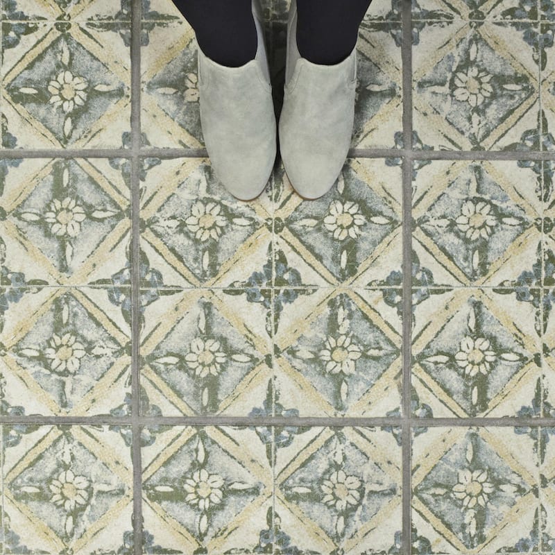 Merola Tile Klinker Retro Blanco Dafodil 12-3/4" x 12-3/4" Ceramic Floor and Wall Tile