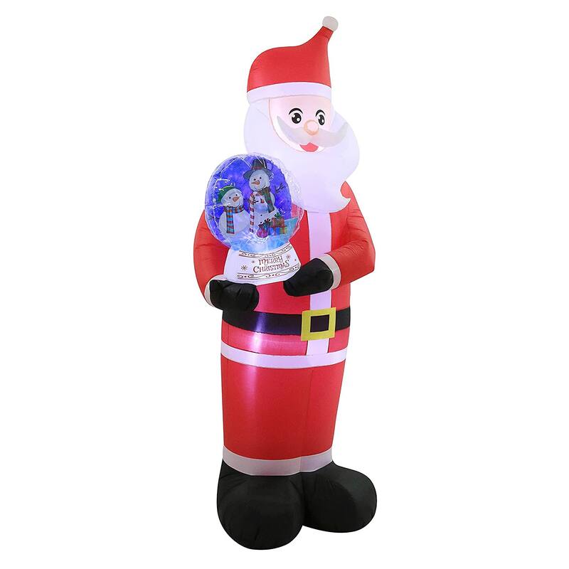 Occasions 8 Foot Inflatable Santa Holding Snow Globe Christmas Yard Decoration - 7.29