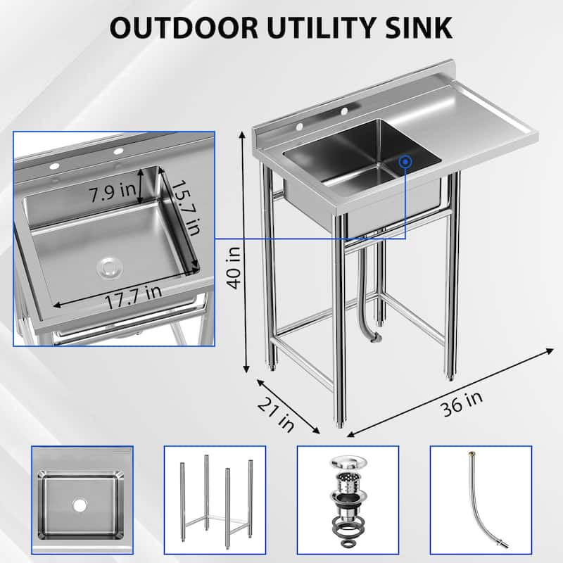 Stainless Steel Single Bowl Sink