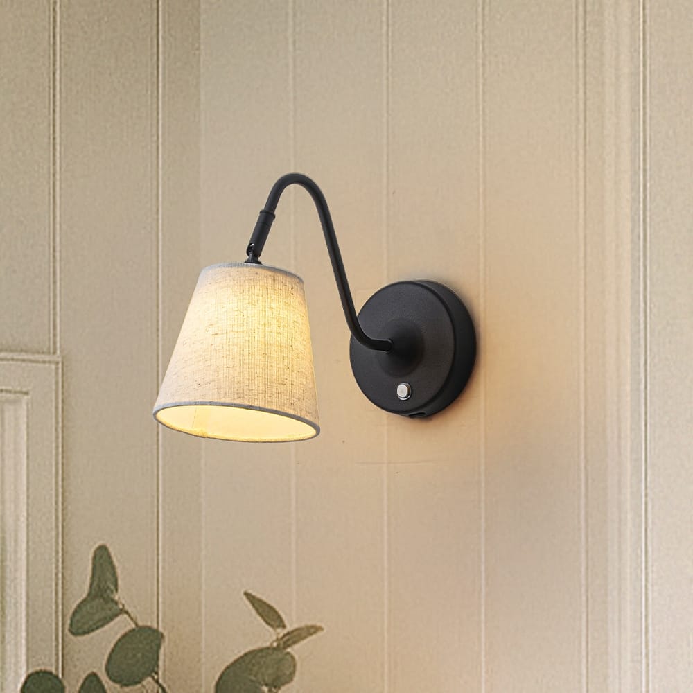 W6" Battery Operated Wall Sconces Dimmable Integrated LED Rechargeable Cordless Swing Head Wall Lamp for Bedroom