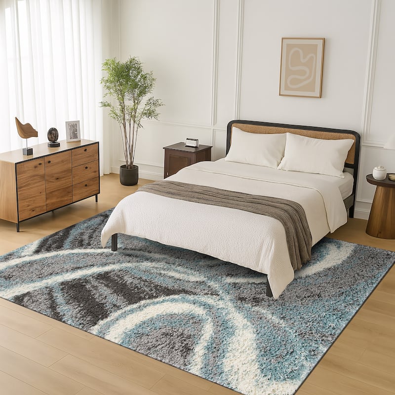 World Rug Gallery Contemporary Cozy Plush Shag Area Rug