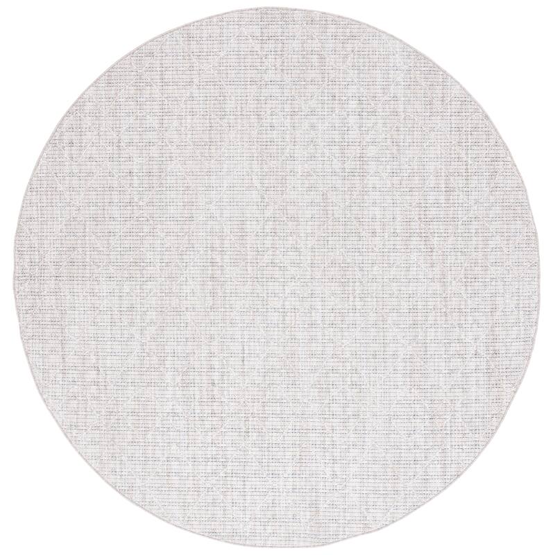 Martha Stewart Serenity Alayne Contemporary Rug - 6'7" Round - Beige/Grey