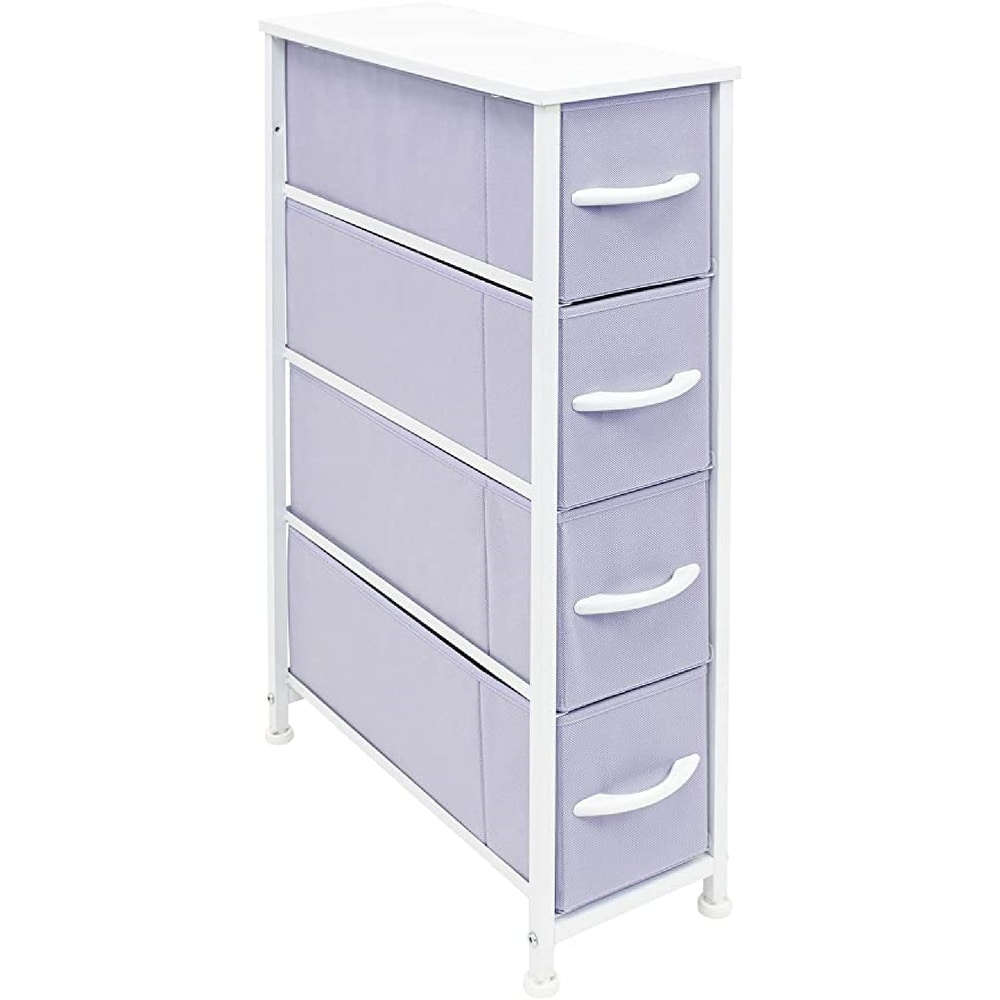 Narrow Dresser Tower with 4 Drawers - Vertical Storage for Bedroom