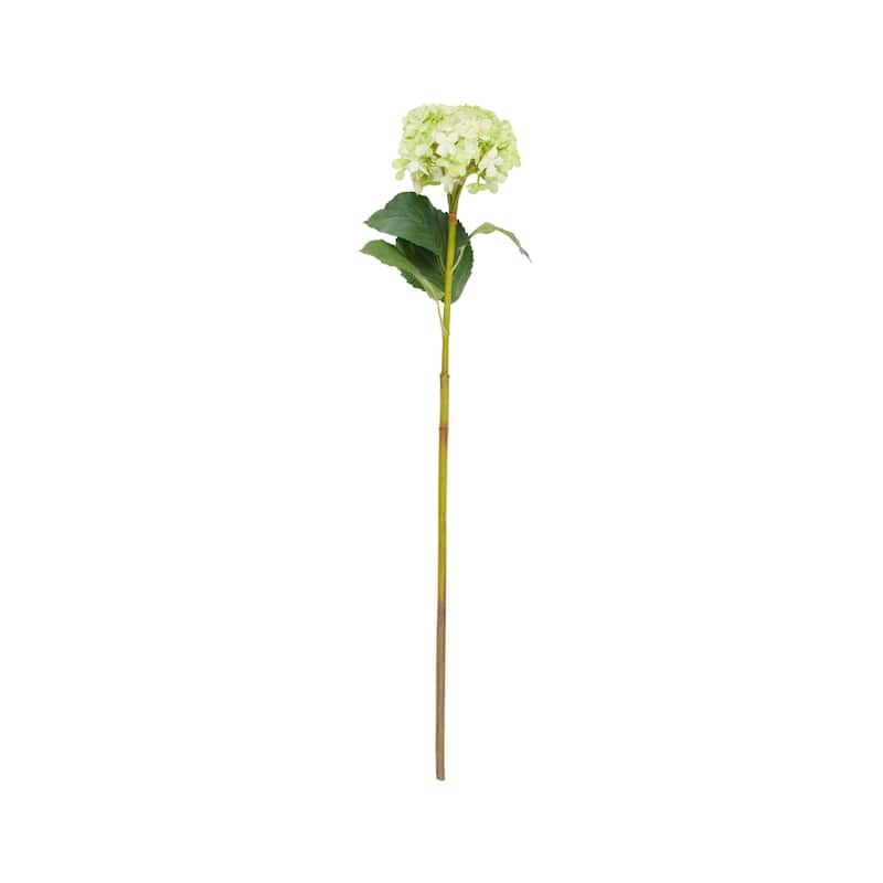 Green Faux Foliage Tall Hydrangea Artificial Flower Stem (Set of 8)