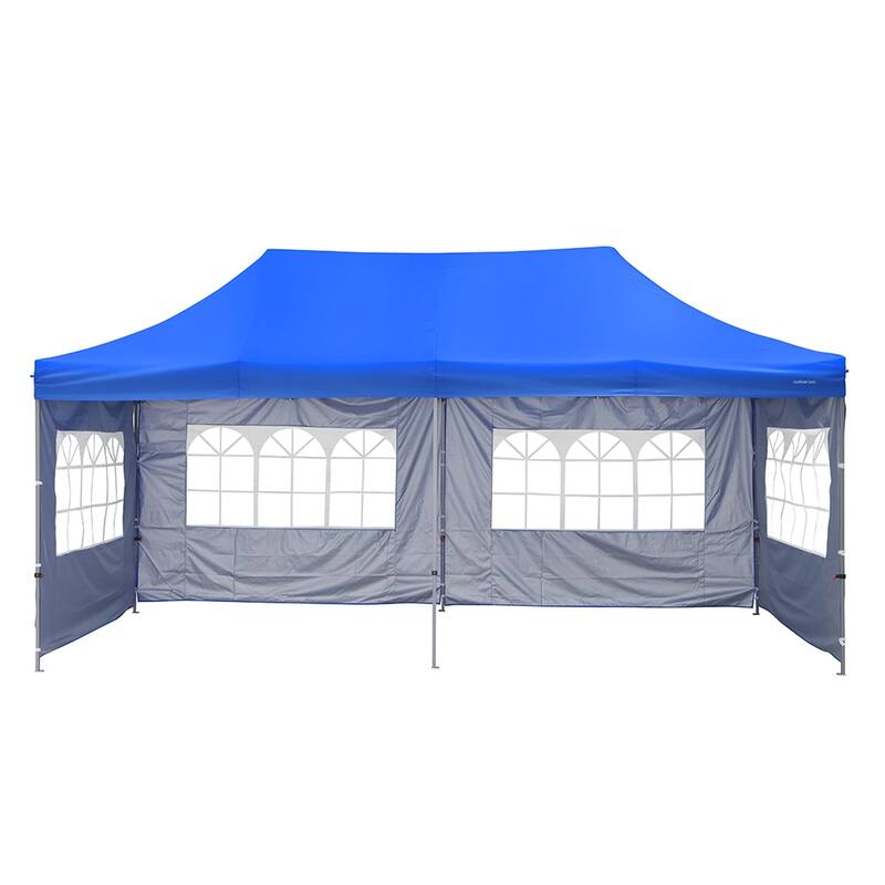 Zenova 10x20 Ft Pop up Canopy Tent Heavy Duty Instant Gazebo - 10FT*20FT
