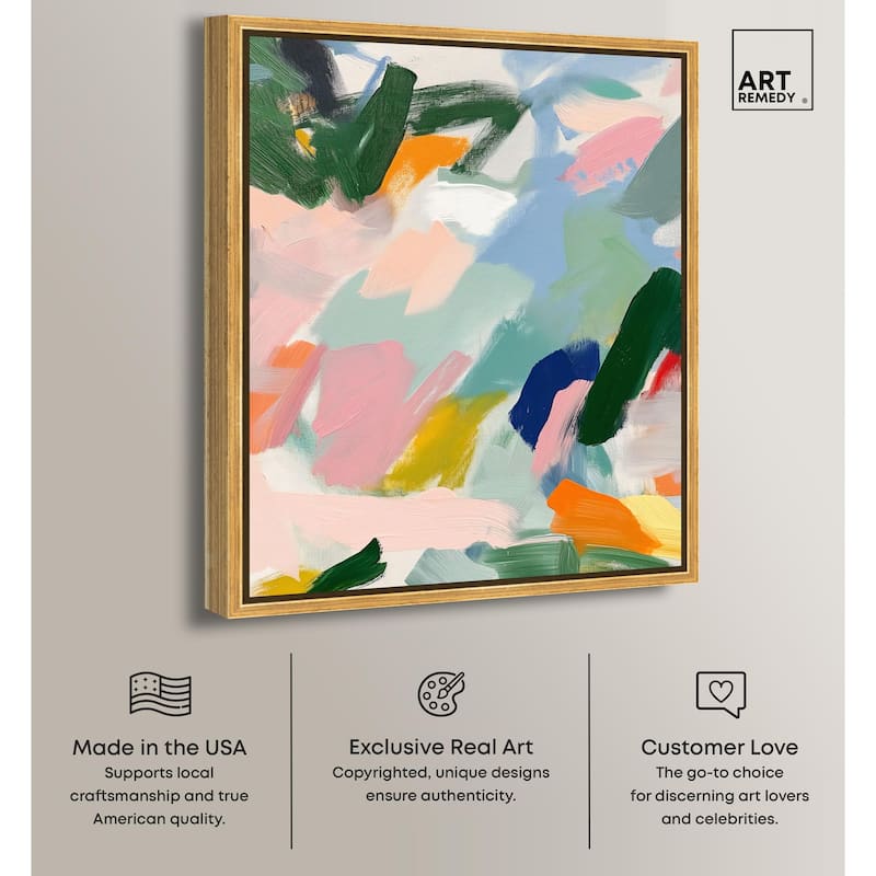 Abstract Brush Rhythm Canvas by Art Remedy