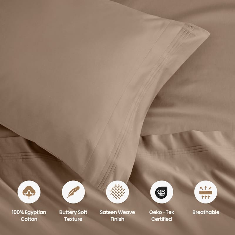 Blue Nile Mills 1500 Thread Count Egyptian Cotton Deep Pocket Solid Sheet Set