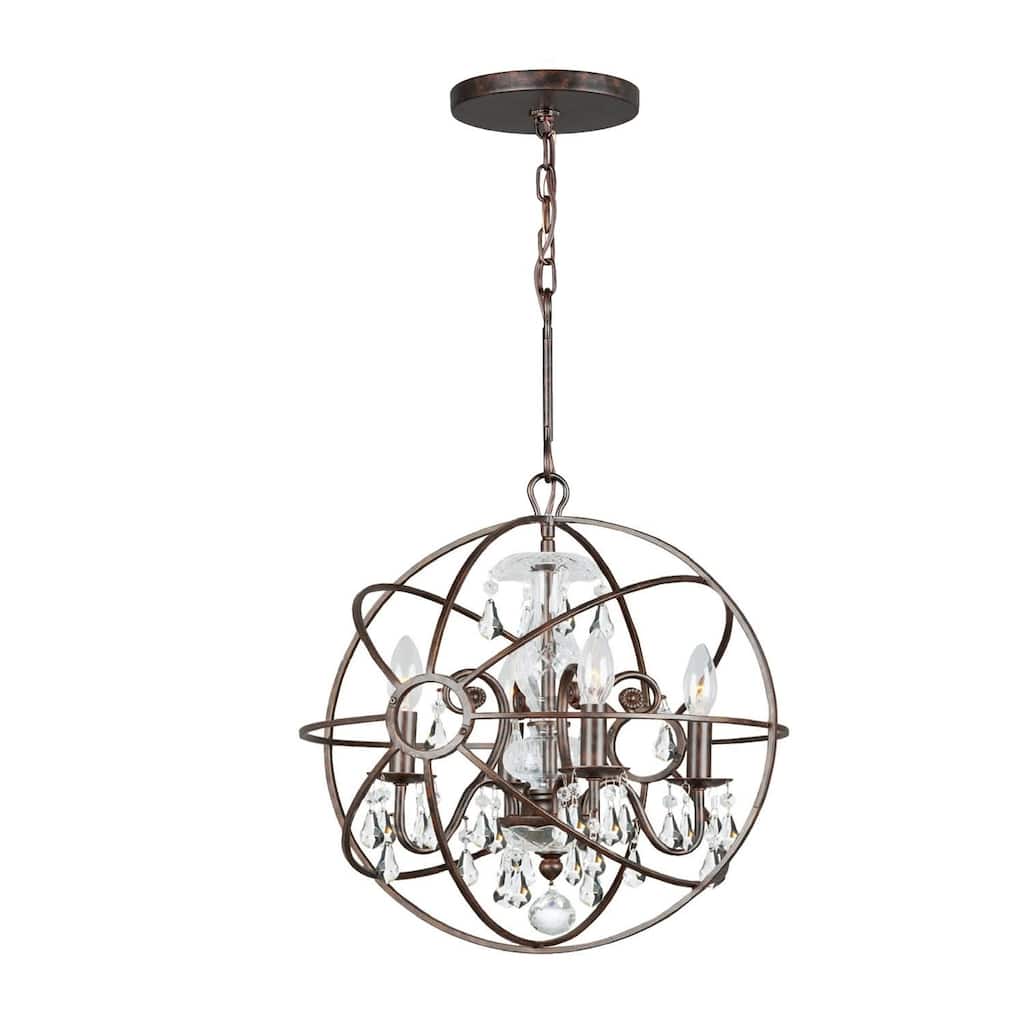 Crystorama Lighting Group Solaris 4 Light 17" Wide Globe Chandelier