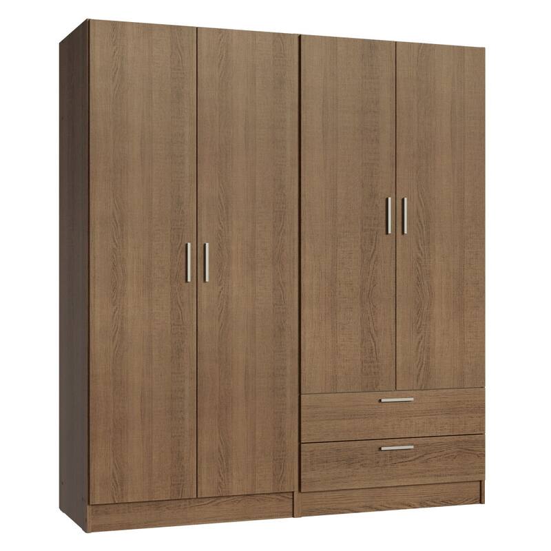 MADESA 4 Doors 2 Drawers Wardrobe Set