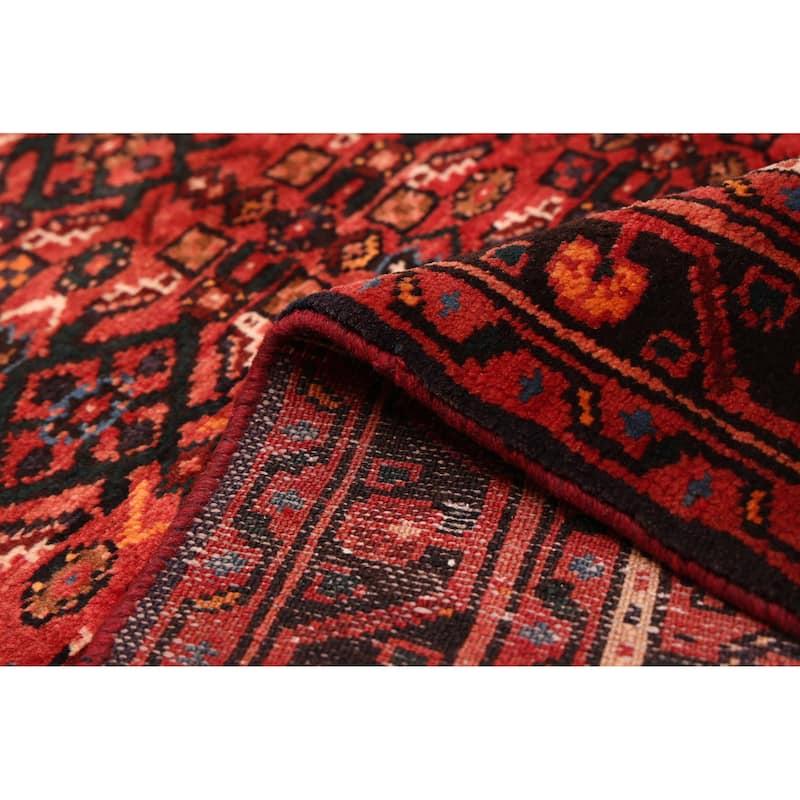 ECARPETGALLERY Hand-knotted Andelz Red Wool Rug - 3'0 x 11'7