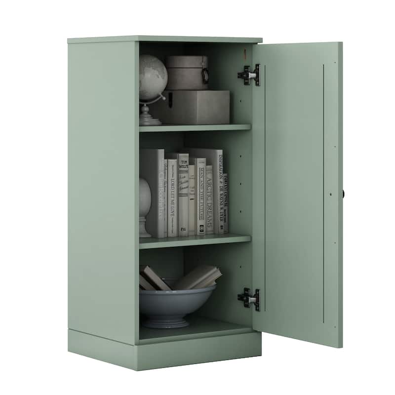 Palace Imports 100% Solid Wood 3-Shelf Bookcase with Raised Panel Door and Adjustable Shelves