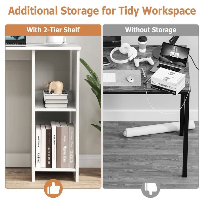 Costway 31.5" Computer Desk for Small Space Simple Style Workstation - See Details