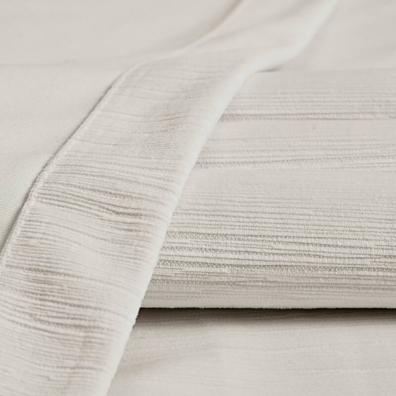 Exclusive Fabrics Ravello Burnout Velvet Curtains (1 Panel) Room Darkening Curtains For Bedroom & Living Room Curtains