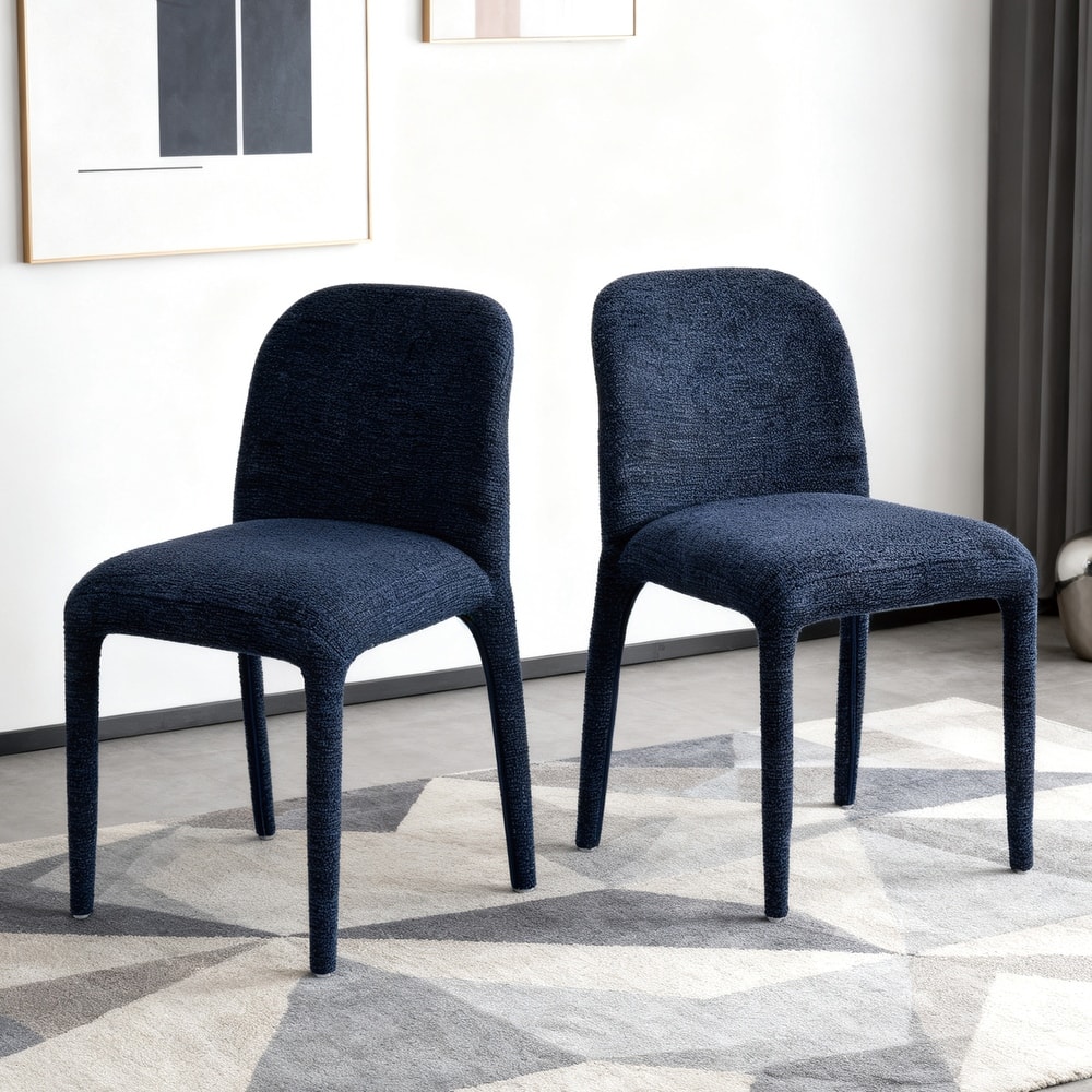 Modern 18" W Upholstered Dining Chair Fully Assembly Design Iron Legs