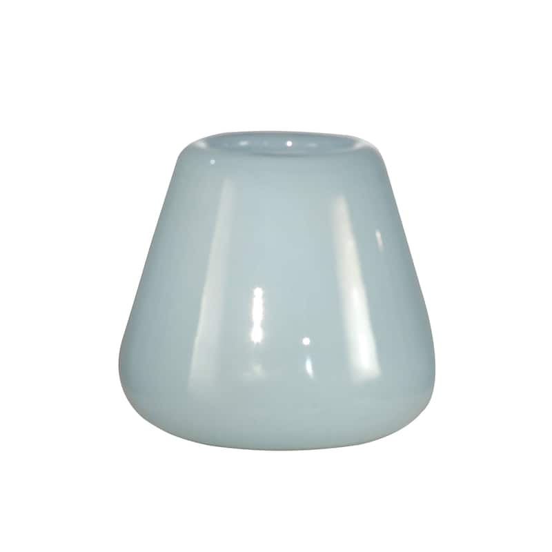 Springdale 7.5 H Tobias White Hand Blown Art Glass Vase