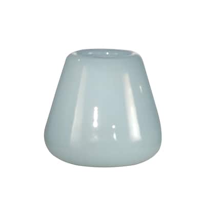 Springdale 7.5 H Tobias White Hand Blown Art Glass Vase