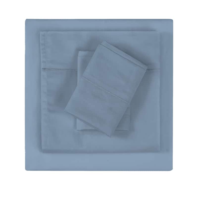 Christian Siriano NY® 300TC Cotton Sateen 4 Piece Sheet Set - Blue - King