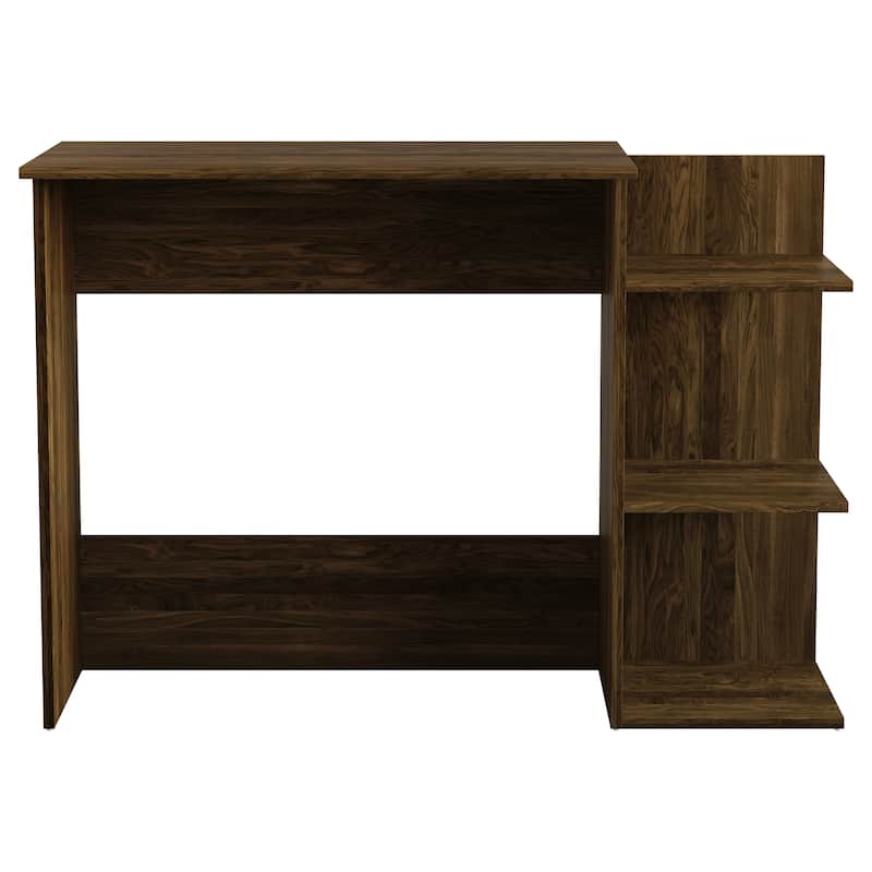 CraftPorch Classic 43 Inch Writing Desk with 3- Open Shelf - Brown